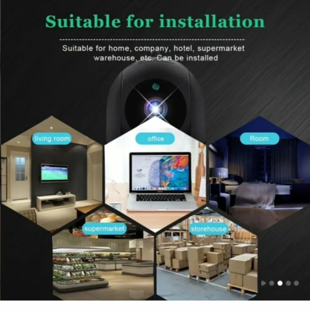 1080P HD WiFi Smart Night Vision Camera - 350° Wireless IP Surveillance CCTV